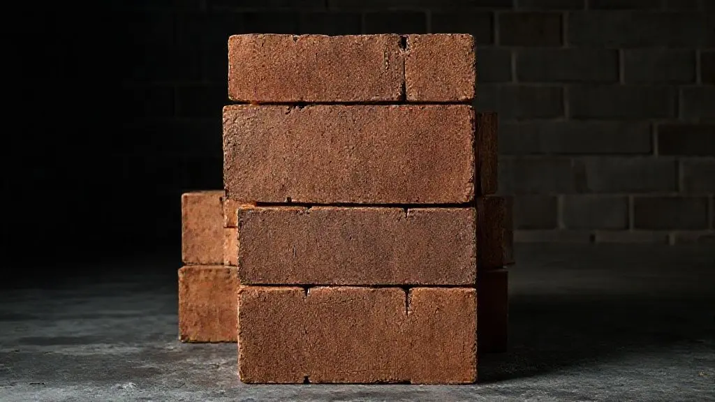 Revestimento rústico de tijolos refratários para fogão a lenha, mostrando textura e resistência ao calor.