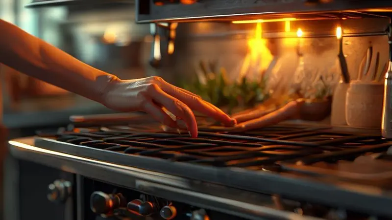 Ilustração conceitual do preparo de alimentos no grill do forno, mostrando posicionamento correto na grelha.