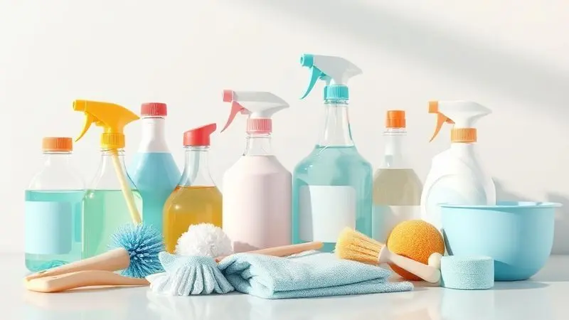 Materiais essenciais para limpeza de gordura do fogão organizados artisticamente