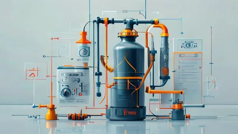 Ilustração conceitual de medidas de segurança preventivas para botijão de gás P13