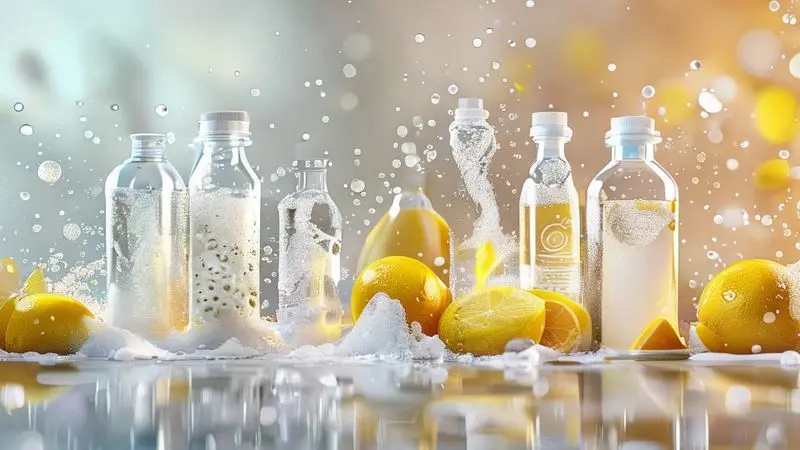 Ilustração conceitual dos ingredientes caseiros mais eficazes para remover gordura incrustada dos queimadores